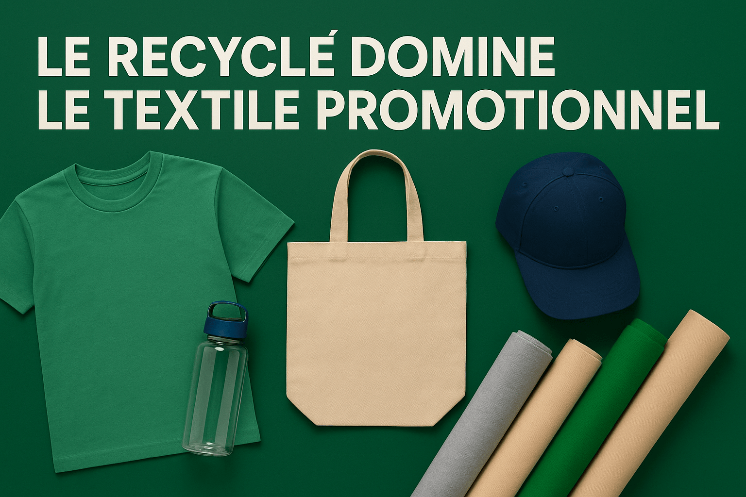 Textile promotionnel en coton et polyester recyclés